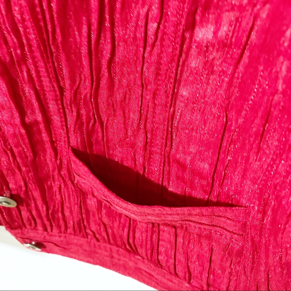 Ruby Road Petites Button Front Crinkled Fabric Co… - image 8